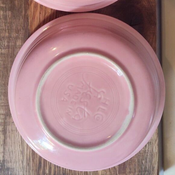 Vintage HLC Fiesta Rose Pink Stacking Cereal/Soup Bowl 7" Set Of 4 Fiestaware - Picture 2 of 5